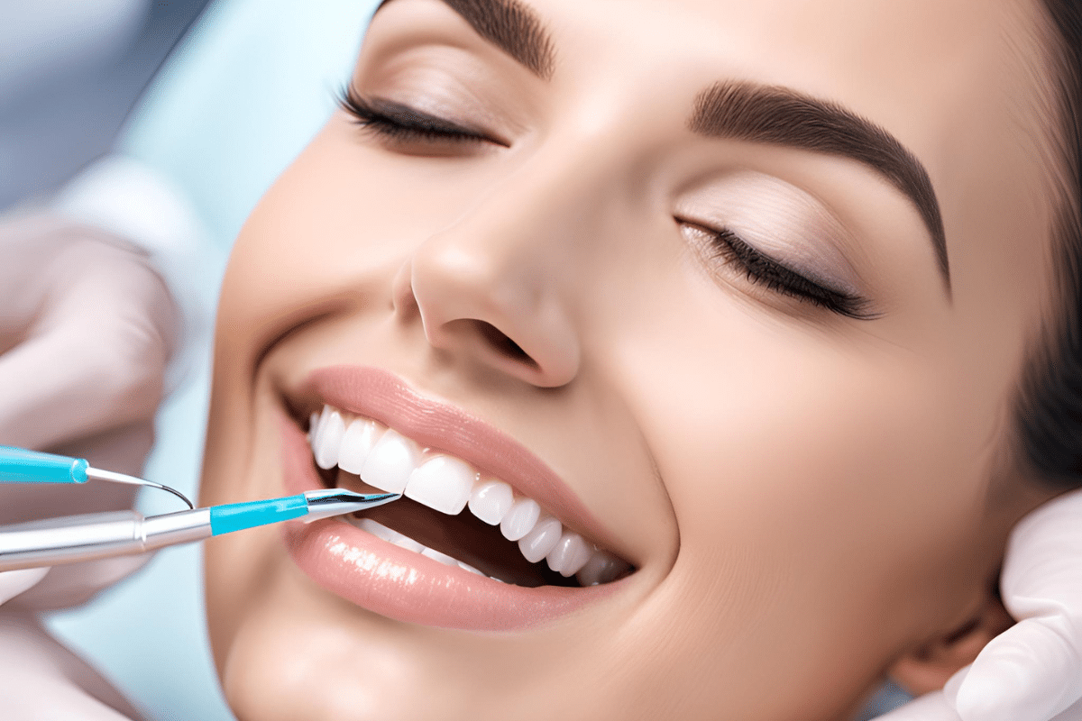 cosmetic dental treatment of a patient